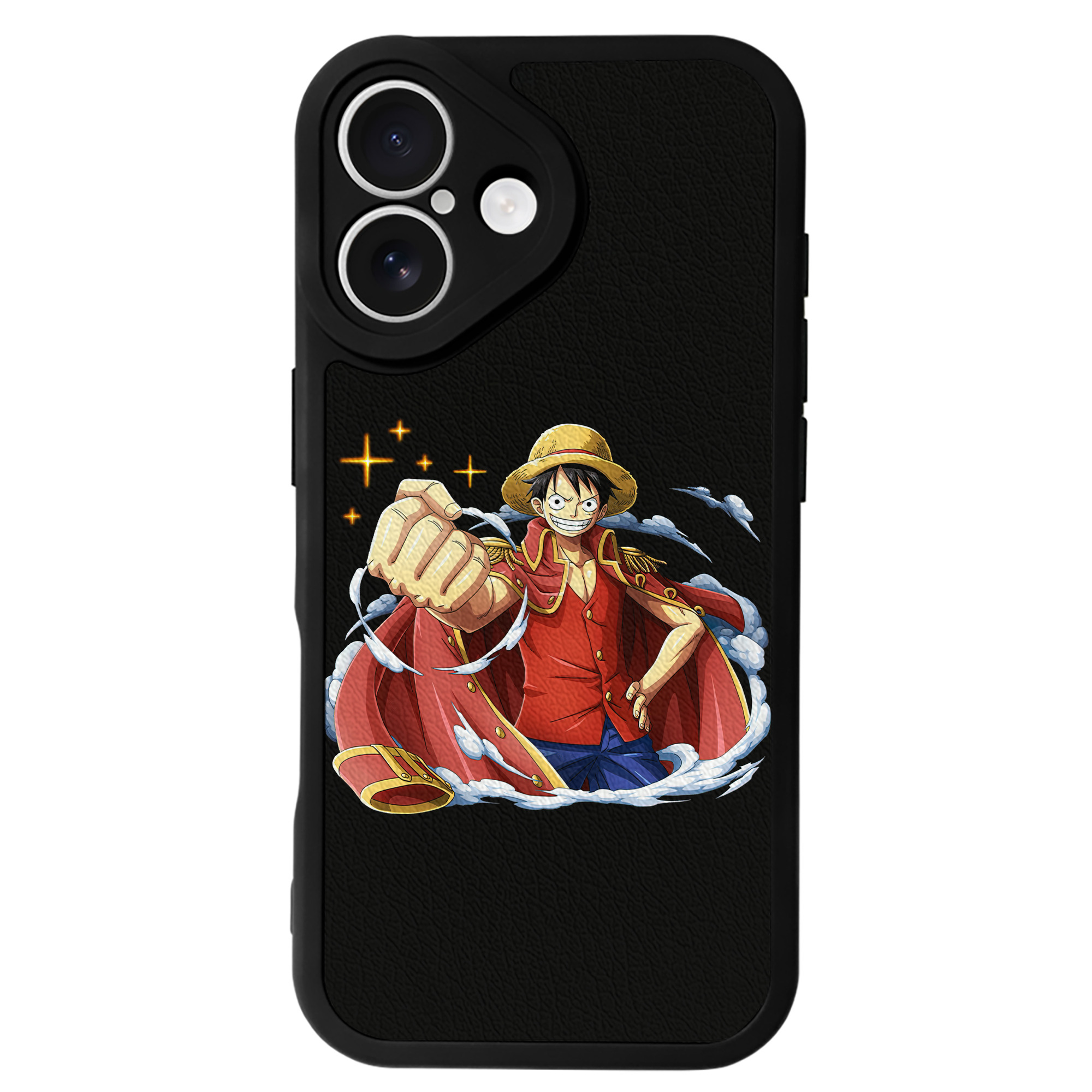 （画像用） ワンピース モンキー・D・ルフィ ONE PIECE Monkey D. Luffy 【iPhone 16シリーズ対応】シリコンスマホケース（レザー調） 材質：シリコン